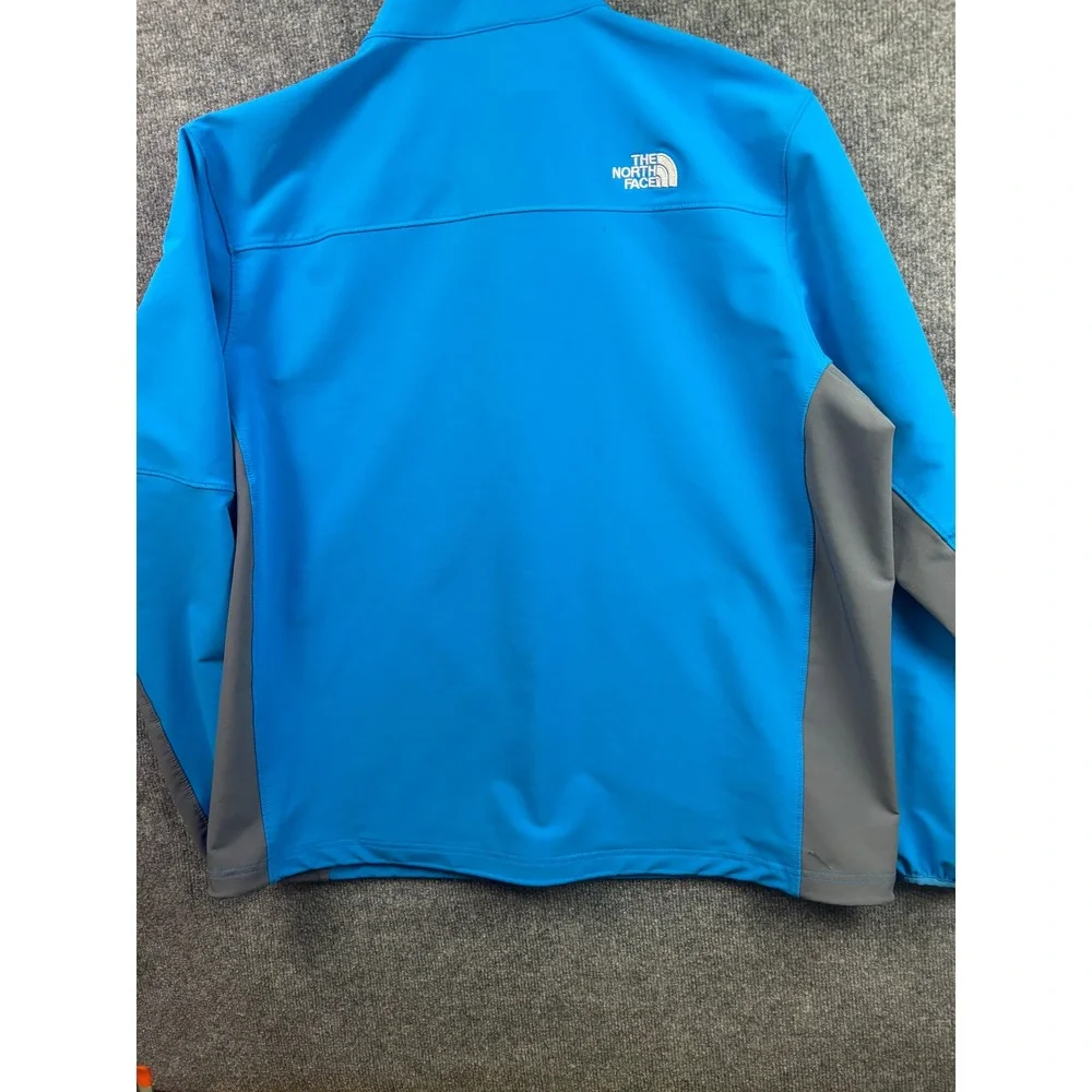 The North Face Softshell Jacket Mens XXL Blue Apex Bionic Full Zip Windproof